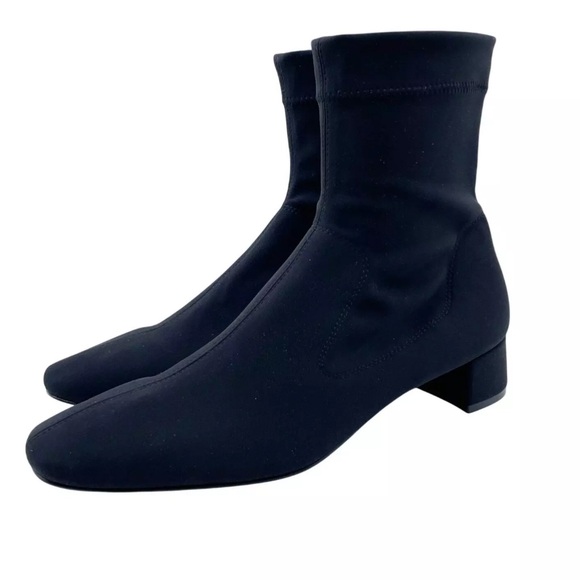 Pedro Garcia Women's Idoia Black Stretch Sock Block Heel Boots Size 37‎ - 7 - Picture 1 of 10